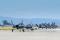 F-35 Lightning II pilots line up for another training mission at Luke AFB, Arizona.